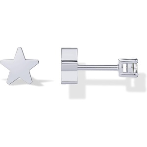 PAVOI 14K Gold Plated Double Sided Star and Heart Flat Back Stud Earrings for Women with Cubic Zirconia | Celestial Earring Screw Back Pair – Valentines Day Trendy Jewelry(Star)