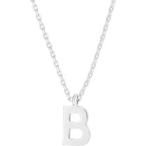 PAVOI 14K Gold Plated Initial Necklace | Letter Necklaces for Women(- B)