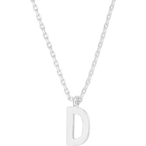 PAVOI 14K Gold Plated Initial Necklace | Letter Necklaces for Women(- D)