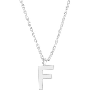PAVOI 14K Gold Plated Initial Necklace | Letter Necklaces for Women(- F)