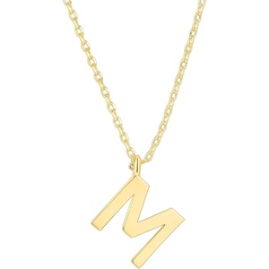 PAVOI 14K Gold Plated Initial Necklace | Letter Necklaces for Women(- M)