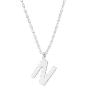 PAVOI 14K Gold Plated Initial Necklace | Letter Necklaces for Women(- N)