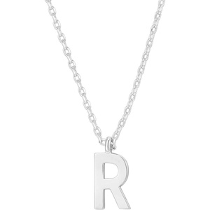 PAVOI 14K Gold Plated Initial Necklace | Letter Necklaces for Women(- R)