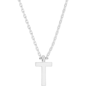 PAVOI 14K Gold Plated Initial Necklace | Letter Necklaces for Women(- T)