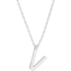 PAVOI 14K Gold Plated Initial Necklace | Letter Necklaces for Women(- V)