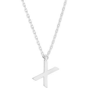 PAVOI 14K Gold Plated Initial Necklace | Letter Necklaces for Women(- X)