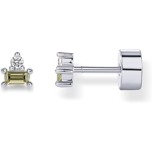 PAVOI 14K Gold Plated Sterling Silver Posts Colored Birthstone Flatback Stud Earrings for Women – Gemstone Cubic Zirconia Screwback Earrings – Dainty Helix Cartilage Piercing Jewelry(August – Peridot)