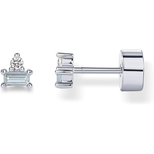 PAVOI 14K Gold Plated Sterling Silver Posts Colored Birthstone Flatback Stud Earrings for Women – Gemstone Cubic Zirconia Screwback Earrings – Dainty Helix Cartilage Piercing Jewelry(March – Aquamarine)