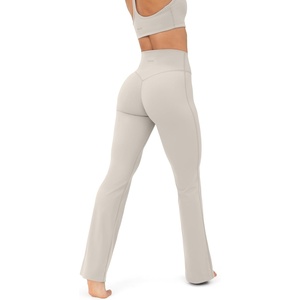 PAVOI ACTIVE High Waisted Flare Leggings for Women – Buttery Soft Bell Bottom Workout Flared Wide Leg Yoga Pants – FlexFlow(Moon)