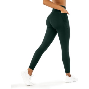 PAVOI ACTIVE Leggings with Pockets | Compressive High Waisted Butt Sculpting Women’s Full Length Workout Pants | HiPerform(Moss)