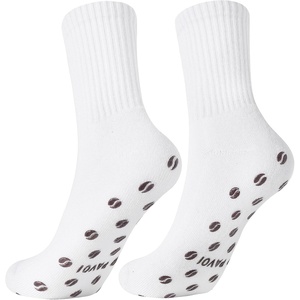 PAVOI ACTIVE Pilates Socks with Grips for Women – One Size Non Slip Quarter-Crew Grip Socks for Yoga, Barre – Bamboo Blend(Coffee Bean)