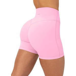 PAVOI ACTIVE Yoga Shorts for Women High Waisted Gym Shorts Buttery Soft Biker Workout Shorts 4″ & 6″ Compression Fit(Bubblegum)