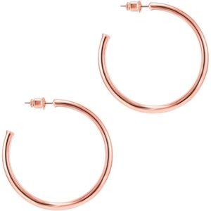 PAVOI 14K Gold Plated Hoop Earrings for Women – 2mm Thick Infinity Hoops – Lightweight Loop Earrings Set(45.0 Millimeters)